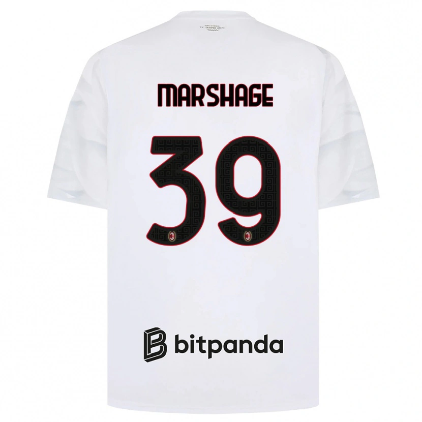Danxen Kinder Wilgot Marshage #39 Weiß Rot Schwarz Auswärtstrikot Trikot 2026/27 T-Shirt