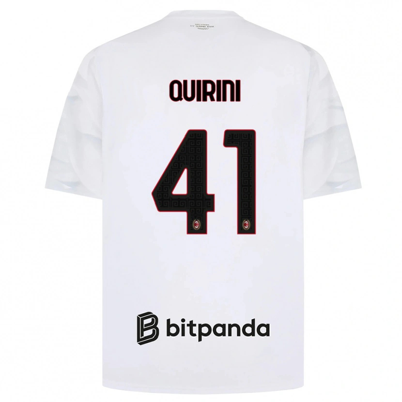 Danxen Kinder Ettore Quirini #41 Weiß Rot Schwarz Auswärtstrikot Trikot 2026/27 T-Shirt