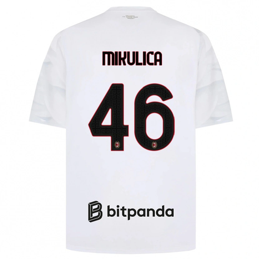 Danxen Kinder Petra Mikulica #46 Weiß Rot Schwarz Auswärtstrikot Trikot 2026/27 T-Shirt