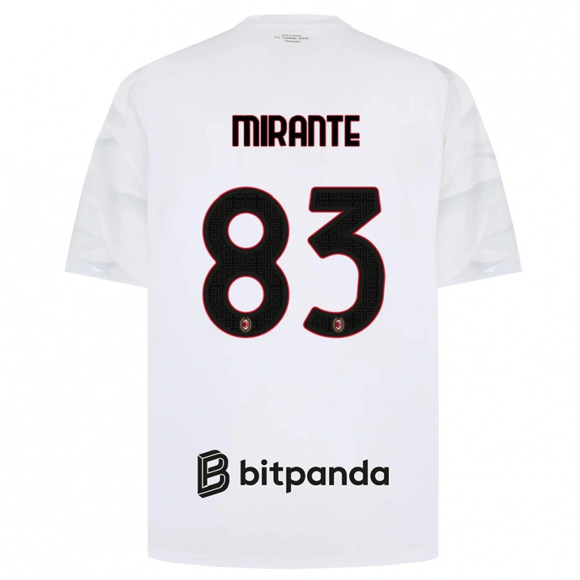 Danxen Kinder Antonio Mirante #83 Weiß Rot Schwarz Auswärtstrikot Trikot 2026/27 T-Shirt
