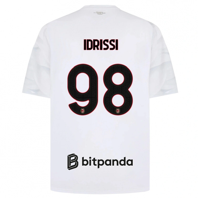 Danxen Kinder Yahya Idrissi #98 Weiß Rot Schwarz Auswärtstrikot Trikot 2026/27 T-Shirt