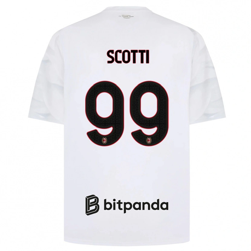 Danxen Kinder Filippo Scotti #99 Weiß Rot Schwarz Auswärtstrikot Trikot 2026/27 T-Shirt