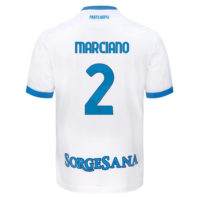 Danxen Kinder Giovanni Marciano #2 Weiß Hellblau Auswärtstrikot Trikot 2026/27 T-Shirt