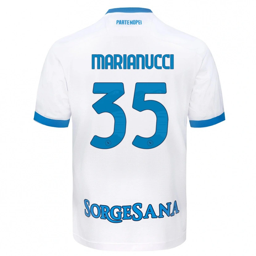 Danxen Kinder Luca Marianucci #35 Weiß Hellblau Auswärtstrikot Trikot 2026/27 T-Shirt