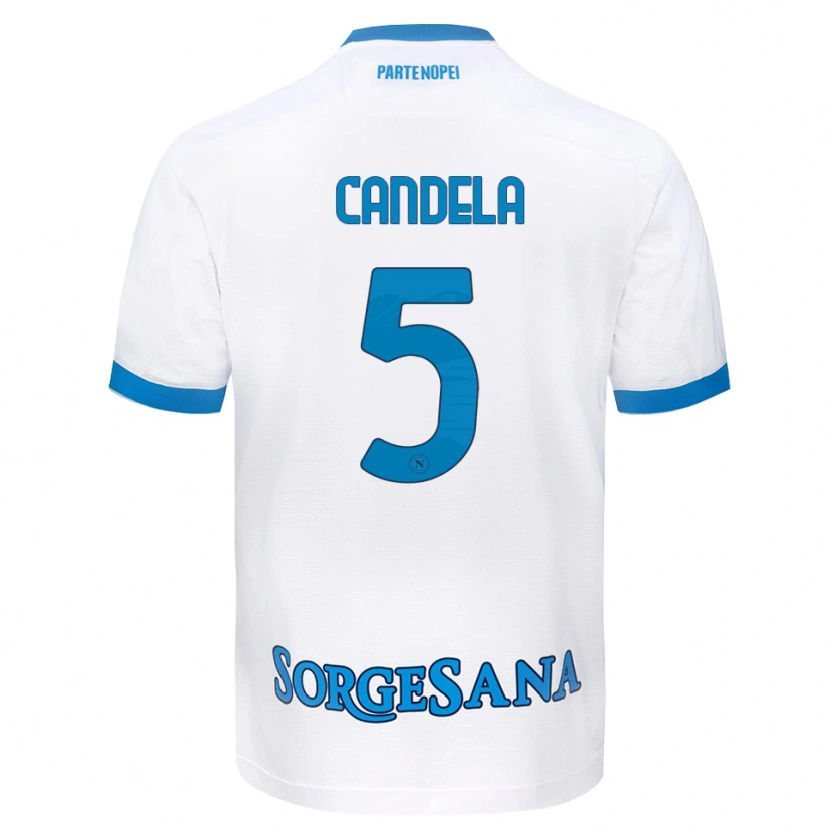 Danxen Kinder Ivan Candela #5 Weiß Hellblau Auswärtstrikot Trikot 2026/27 T-Shirt