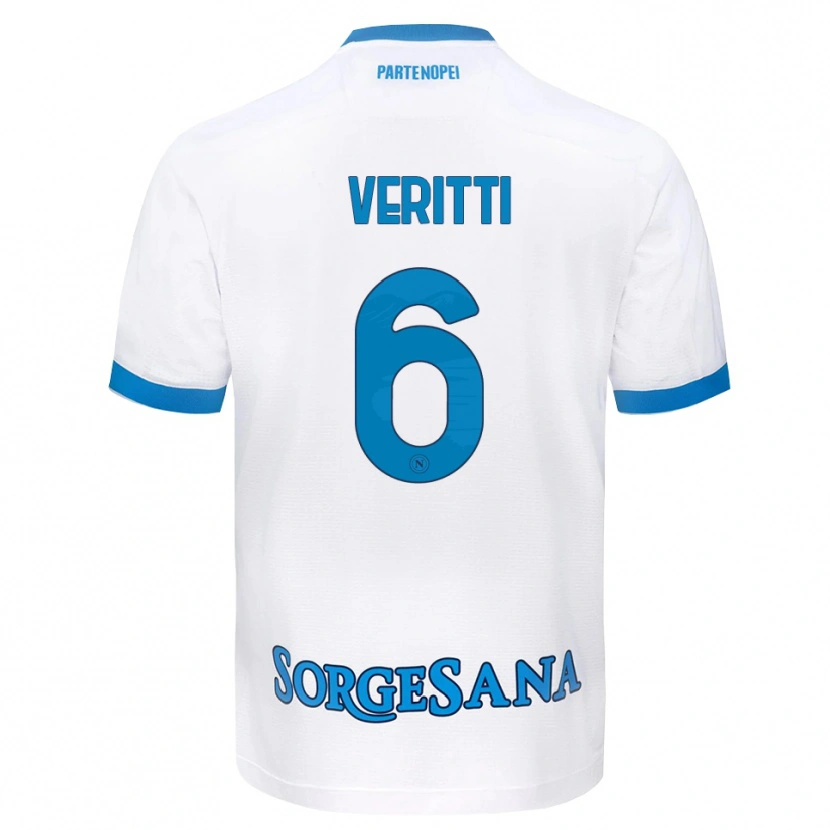 Danxen Kinder Federica Veritti #6 Weiß Hellblau Auswärtstrikot Trikot 2026/27 T-Shirt