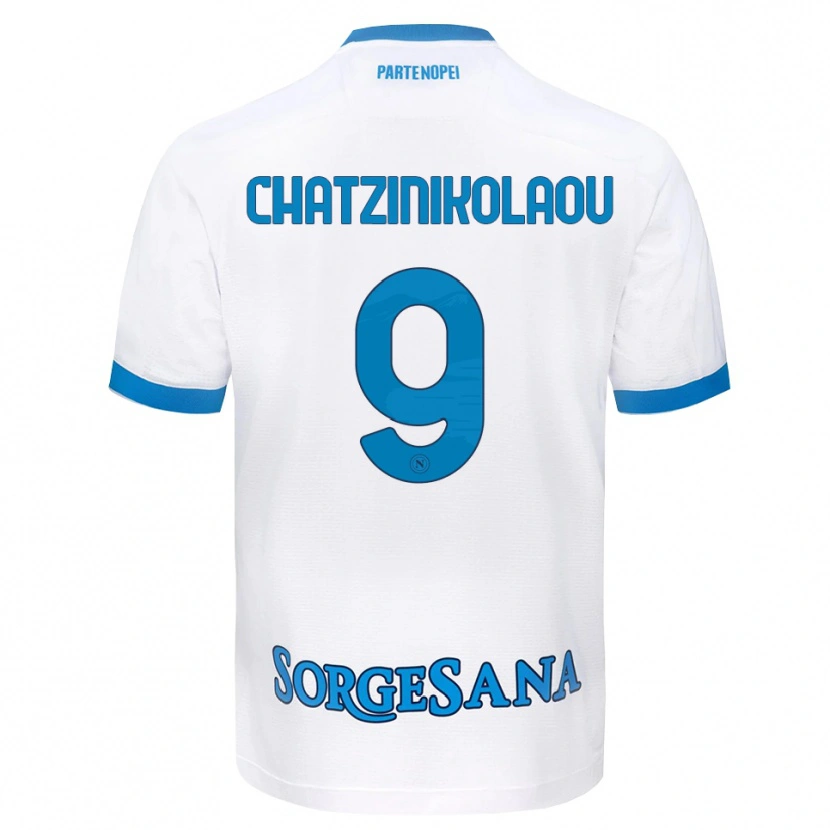 Danxen Kinder Despoina Chatzinikolaou #9 Weiß Hellblau Auswärtstrikot Trikot 2026/27 T-Shirt