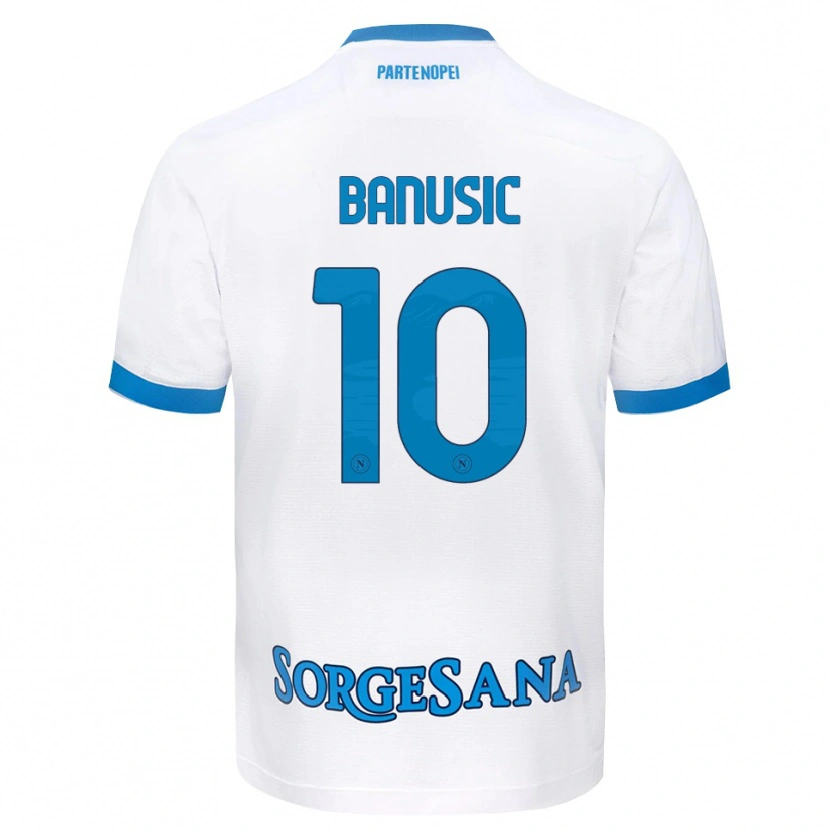 Danxen Kinder Marija Banušić #10 Weiß Hellblau Auswärtstrikot Trikot 2026/27 T-Shirt
