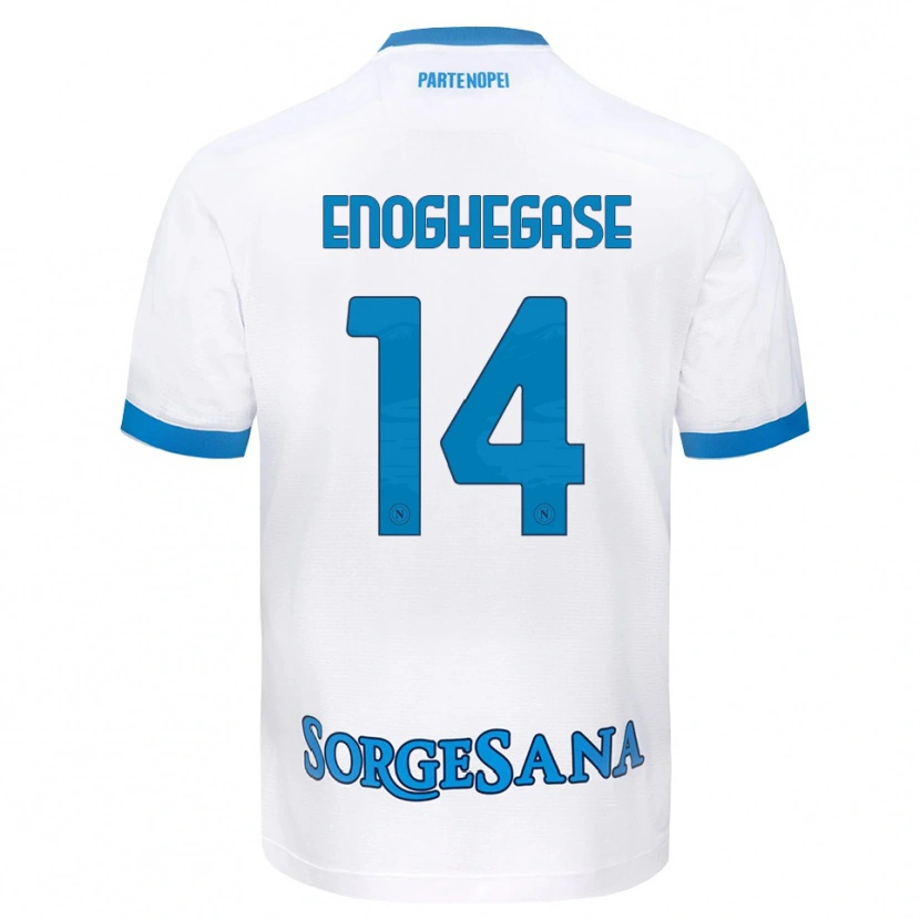 Danxen Kinder Favour Enoghegase #14 Weiß Hellblau Auswärtstrikot Trikot 2026/27 T-Shirt