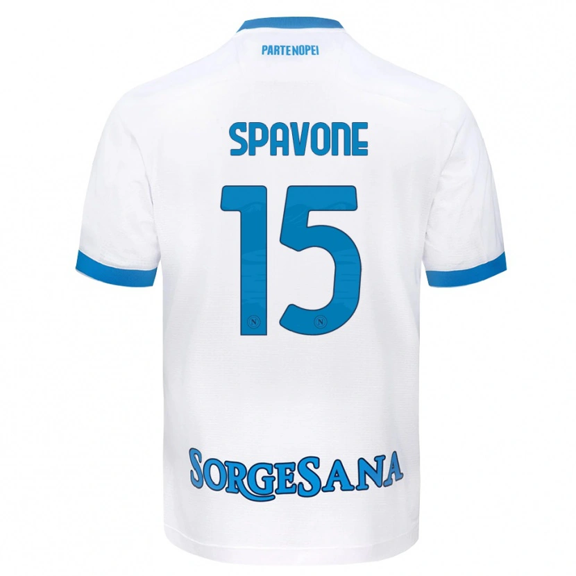 Danxen Kinder Alessandro Spavone #15 Weiß Hellblau Auswärtstrikot Trikot 2026/27 T-Shirt