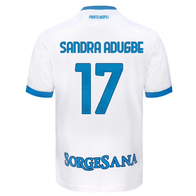 Danxen Kinder Olamide Sandra Adugbe #17 Weiß Hellblau Auswärtstrikot Trikot 2026/27 T-Shirt