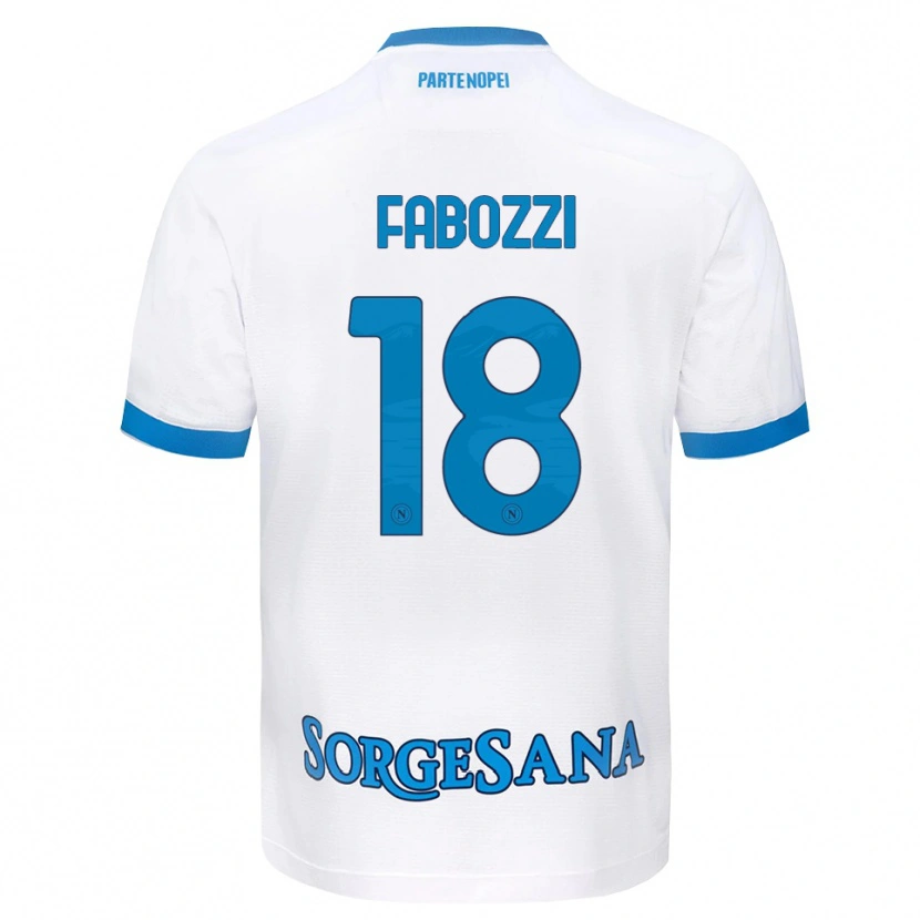 Danxen Kinder Vincenzo Fabozzi #18 Weiß Hellblau Auswärtstrikot Trikot 2026/27 T-Shirt