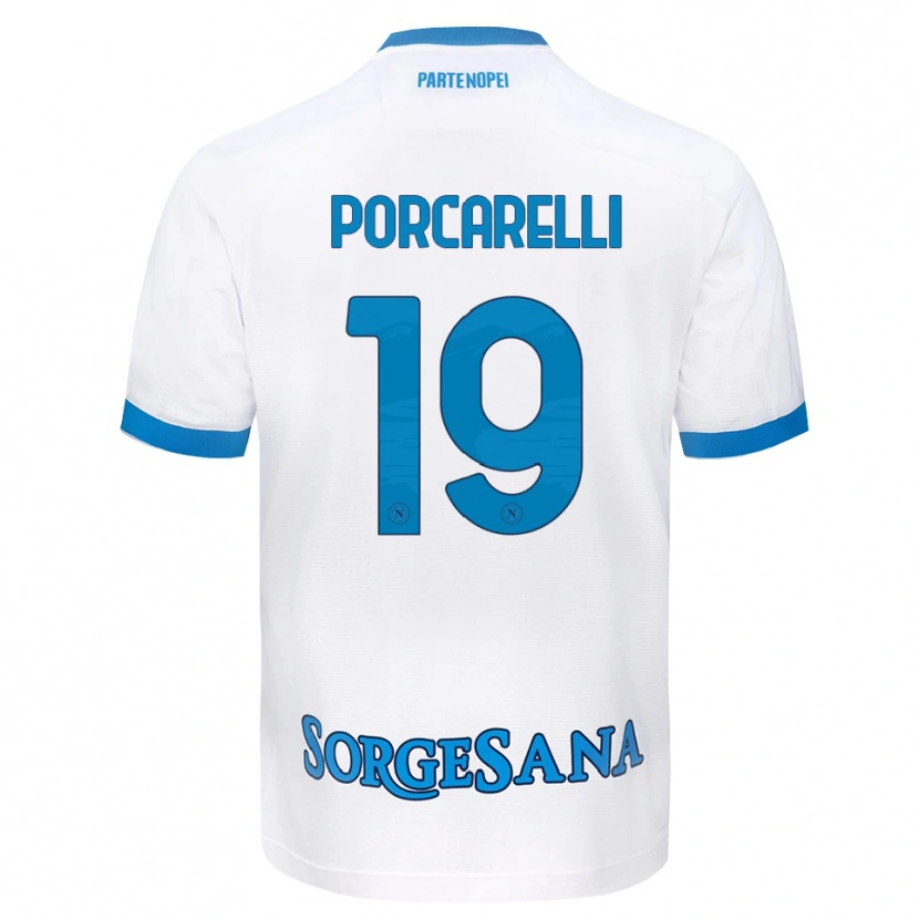 Danxen Kinder Maddelena Porcarelli #19 Weiß Hellblau Auswärtstrikot Trikot 2026/27 T-Shirt