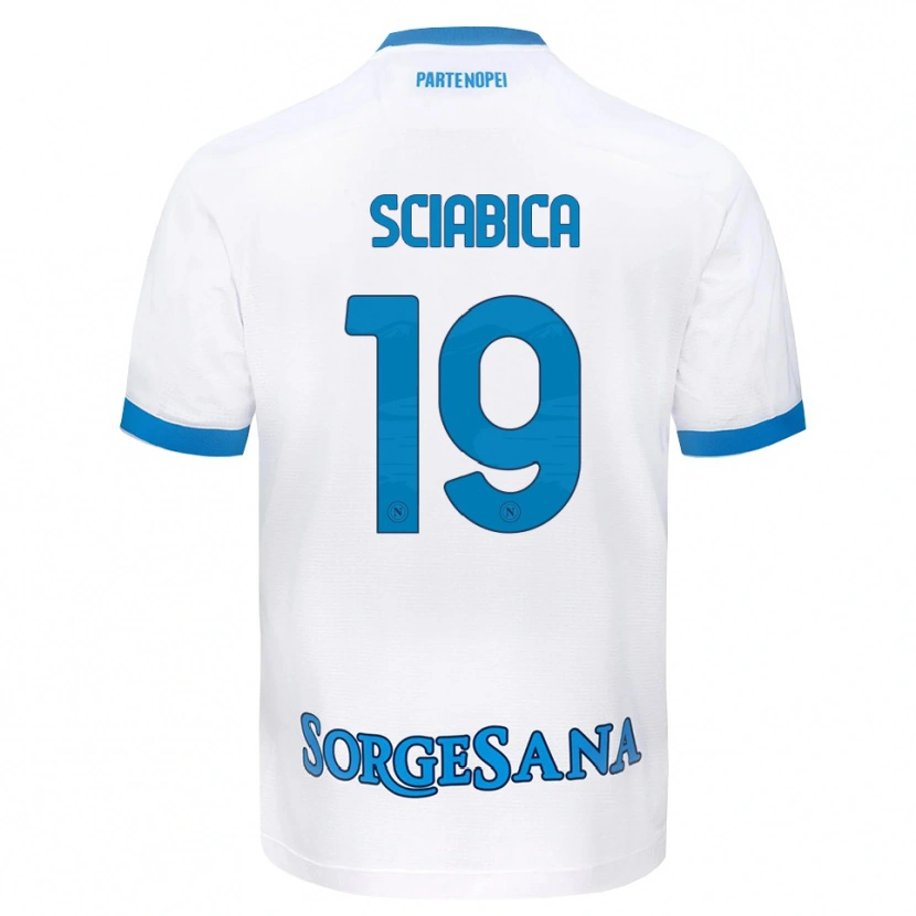 Danxen Kinder Manuela Sciabica #19 Weiß Hellblau Auswärtstrikot Trikot 2026/27 T-Shirt