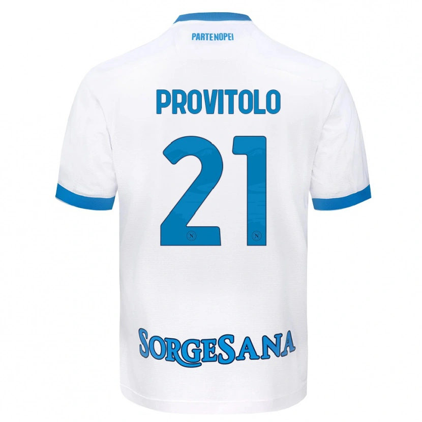 Danxen Kinder Vincenzo Provitolo #21 Weiß Hellblau Auswärtstrikot Trikot 2026/27 T-Shirt