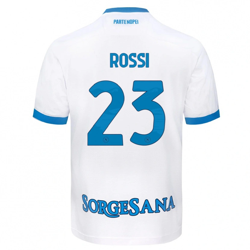 Danxen Kinder Leonardo Rossi #23 Weiß Hellblau Auswärtstrikot Trikot 2026/27 T-Shirt