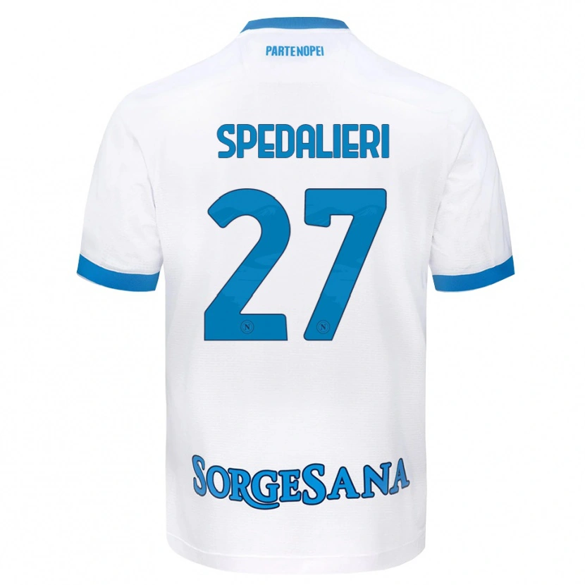 Danxen Kinder Johnatan Andrea Spedalieri #27 Weiß Hellblau Auswärtstrikot Trikot 2026/27 T-Shirt