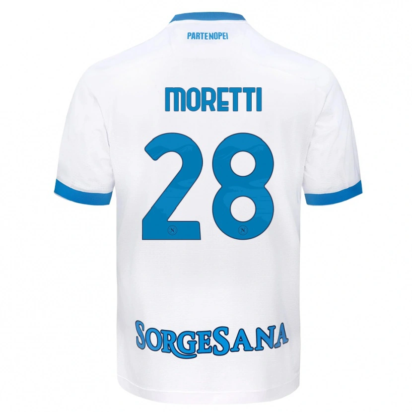 Danxen Kinder Ginevra Moretti #28 Weiß Hellblau Auswärtstrikot Trikot 2026/27 T-Shirt