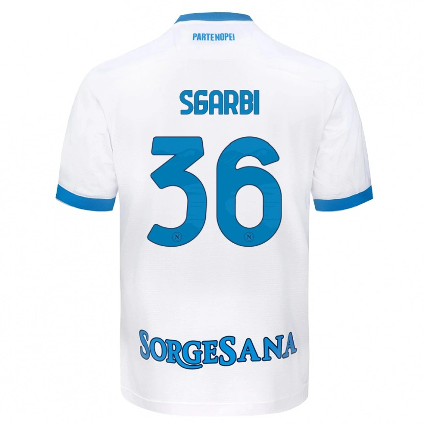 Danxen Kinder Lorenzo Sgarbi #36 Weiß Hellblau Auswärtstrikot Trikot 2026/27 T-Shirt