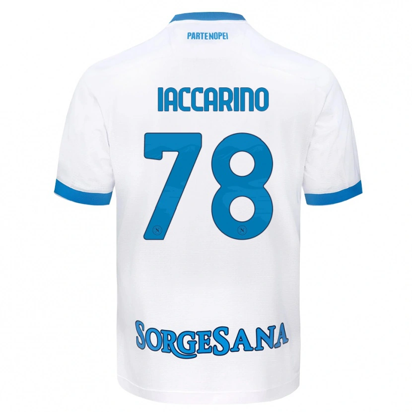 Danxen Kinder Gennaro Iaccarino #78 Weiß Hellblau Auswärtstrikot Trikot 2026/27 T-Shirt