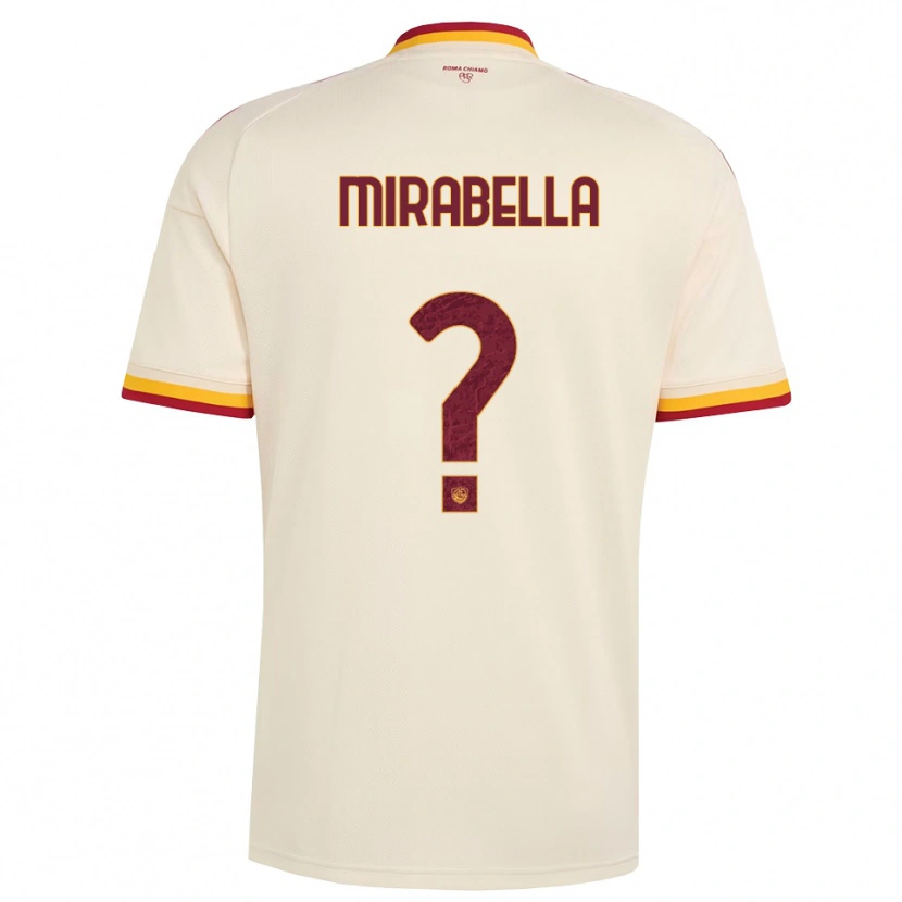 Danxen Kinder Mattia Mirabella #0 Champagner Rot Gelb Auswärtstrikot Trikot 2026/27 T-Shirt