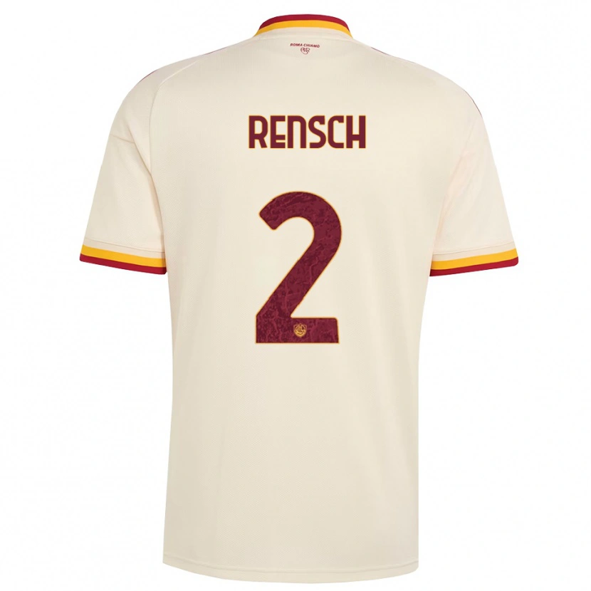 Danxen Kinder Devyne Rensch #2 Champagner Rot Gelb Auswärtstrikot Trikot 2026/27 T-Shirt