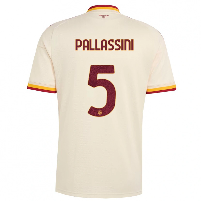 Danxen Kinder Luca Pallassini #5 Champagner Rot Gelb Auswärtstrikot Trikot 2026/27 T-Shirt