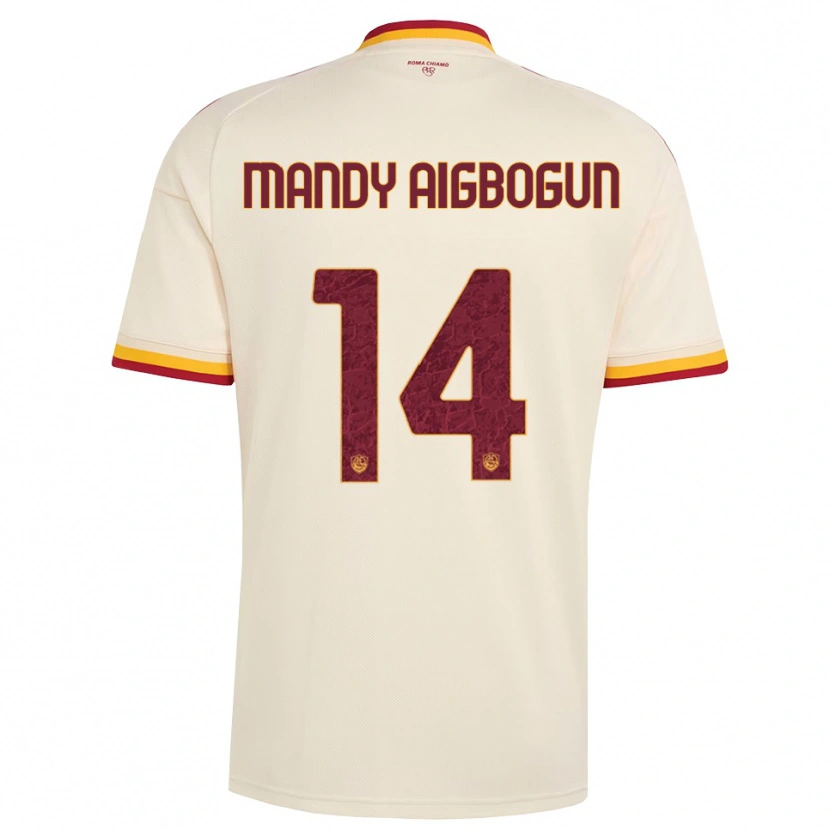 Danxen Kinder Eseosa Mandy Aigbogun #14 Champagner Rot Gelb Auswärtstrikot Trikot 2026/27 T-Shirt