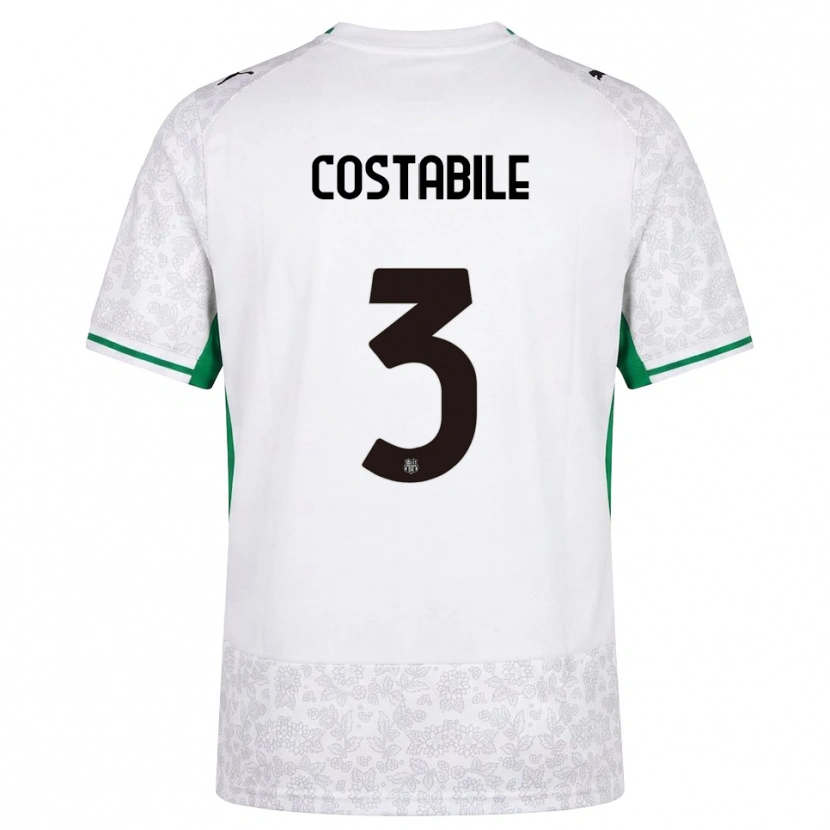 Danxen Kinder Cristian Costabile #3 Weiß Schwarz Grün Auswärtstrikot Trikot 2026/27 T-Shirt