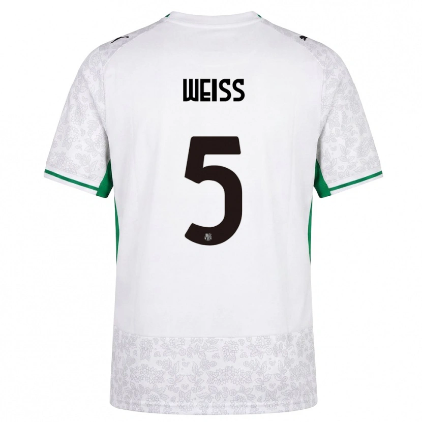 Danxen Kinder David Weiss #5 Weiß Schwarz Grün Auswärtstrikot Trikot 2026/27 T-Shirt