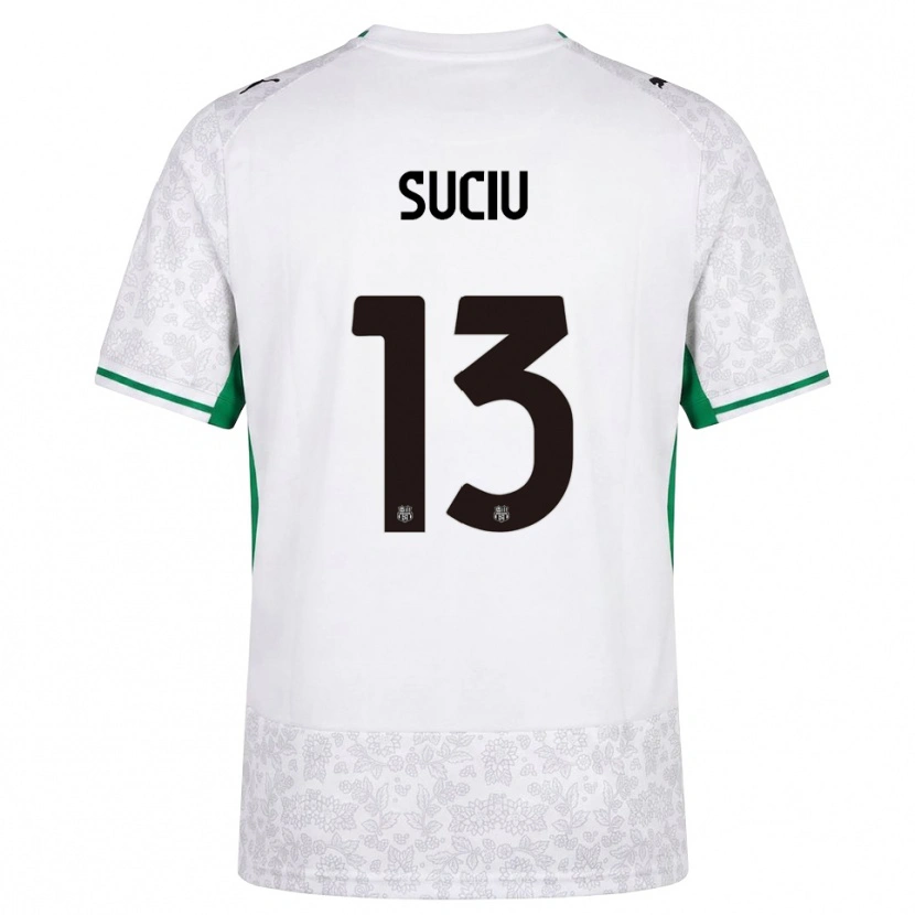 Danxen Kinder Tudor Suciu #13 Weiß Schwarz Grün Auswärtstrikot Trikot 2026/27 T-Shirt