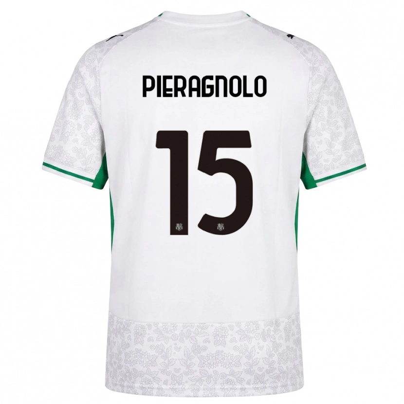 Danxen Kinder Edoardo Pieragnolo #15 Weiß Schwarz Grün Auswärtstrikot Trikot 2026/27 T-Shirt