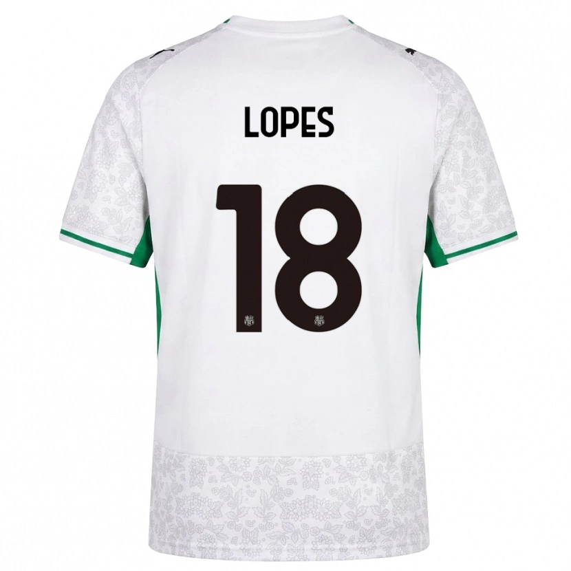 Danxen Kinder Emerick Lopes #18 Weiß Schwarz Grün Auswärtstrikot Trikot 2026/27 T-Shirt