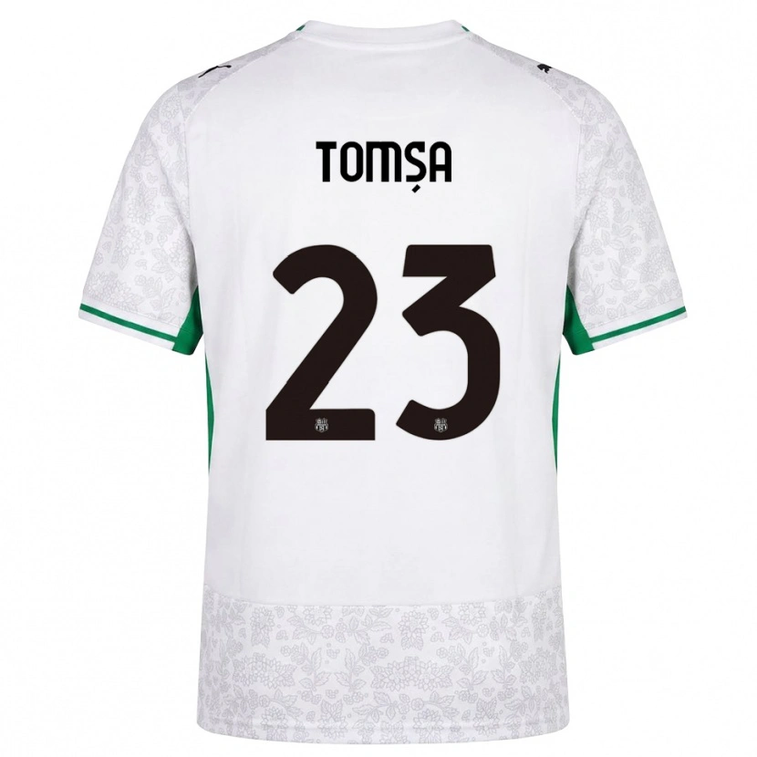 Danxen Kinder Troy Tomșa #23 Weiß Schwarz Grün Auswärtstrikot Trikot 2026/27 T-Shirt