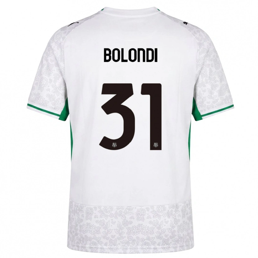 Danxen Kinder Francesco Bolondi #31 Weiß Schwarz Grün Auswärtstrikot Trikot 2026/27 T-Shirt
