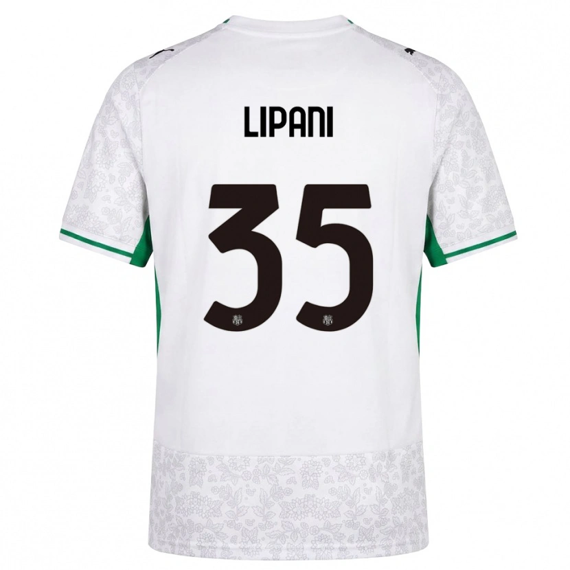Danxen Kinder Luca Lipani #35 Weiß Schwarz Grün Auswärtstrikot Trikot 2026/27 T-Shirt
