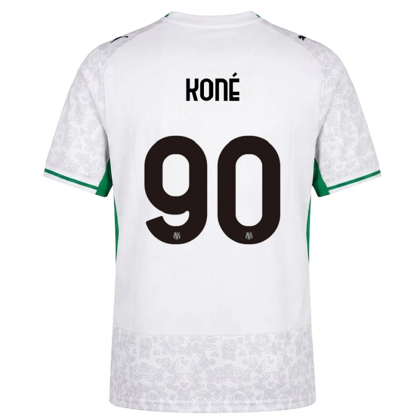 Danxen Kinder Ismaël Koné #90 Weiß Schwarz Grün Auswärtstrikot Trikot 2026/27 T-Shirt