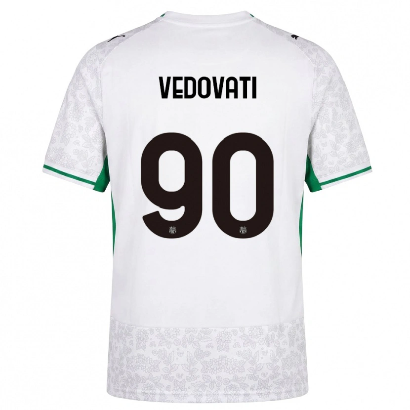 Danxen Kinder Gabriele Vedovati #90 Weiß Schwarz Grün Auswärtstrikot Trikot 2026/27 T-Shirt