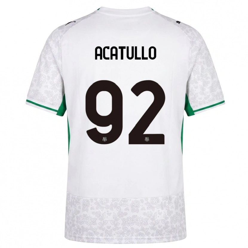 Danxen Kinder Cristian Acatullo #92 Weiß Schwarz Grün Auswärtstrikot Trikot 2026/27 T-Shirt