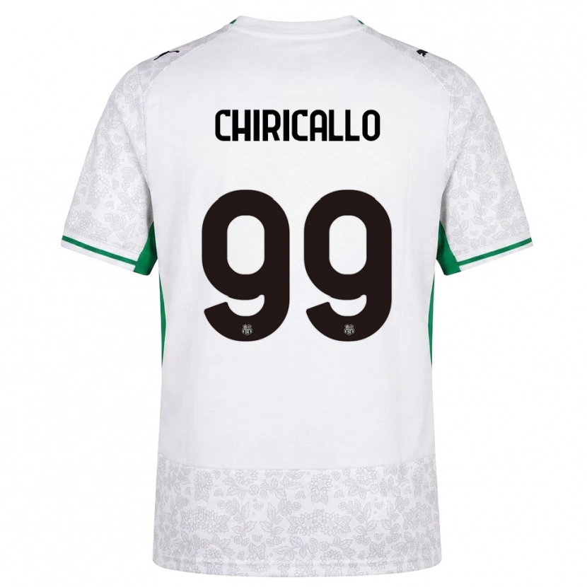 Danxen Kinder Giovanni Chiricallo #99 Weiß Schwarz Grün Auswärtstrikot Trikot 2026/27 T-Shirt