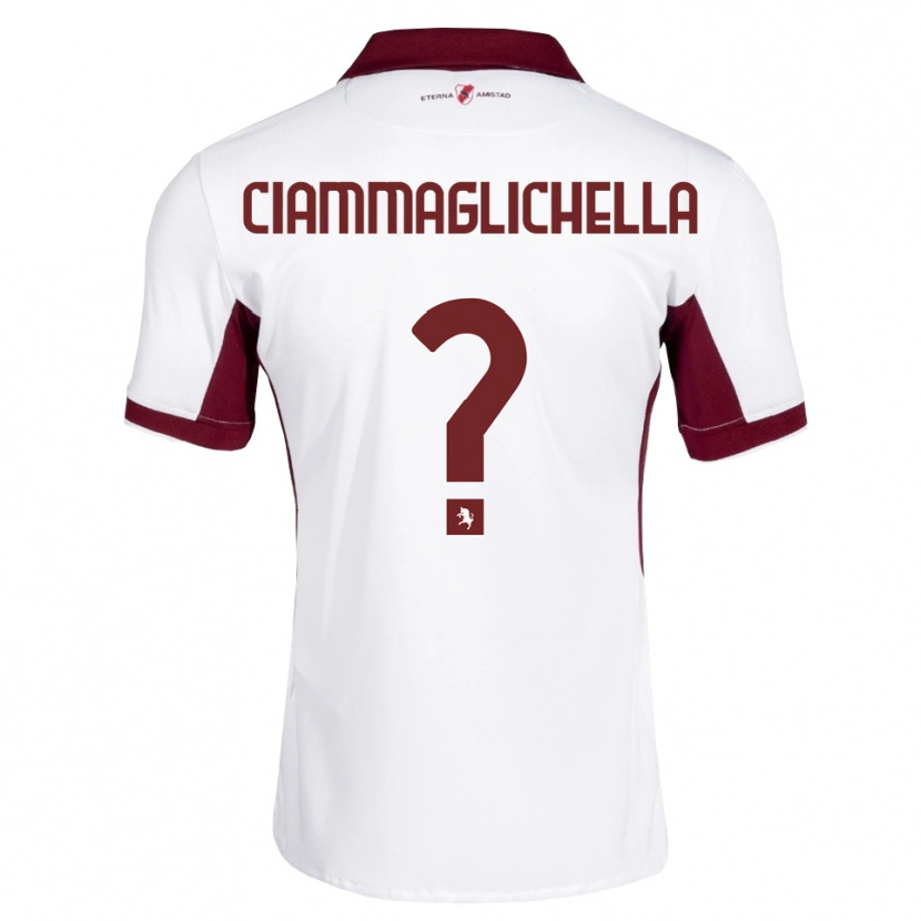 Danxen Kinder Aaron Ciammaglichella #0 Burgund Weiß Rot Auswärtstrikot Trikot 2026/27 T-Shirt