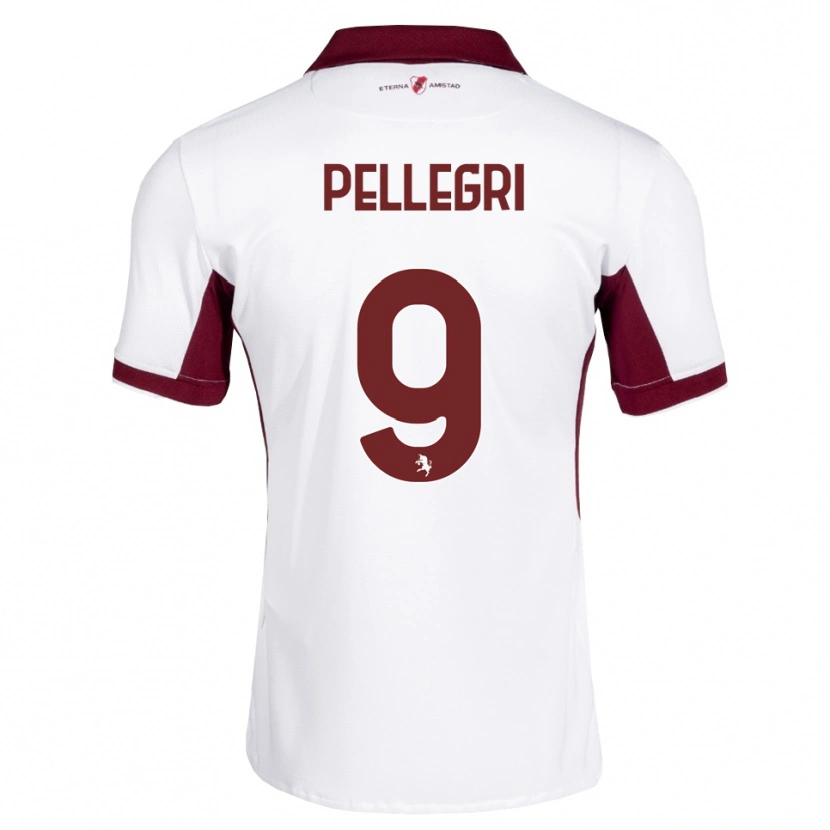 Danxen Kinder Pietro Pellegri #9 Burgund Weiß Rot Auswärtstrikot Trikot 2026/27 T-Shirt