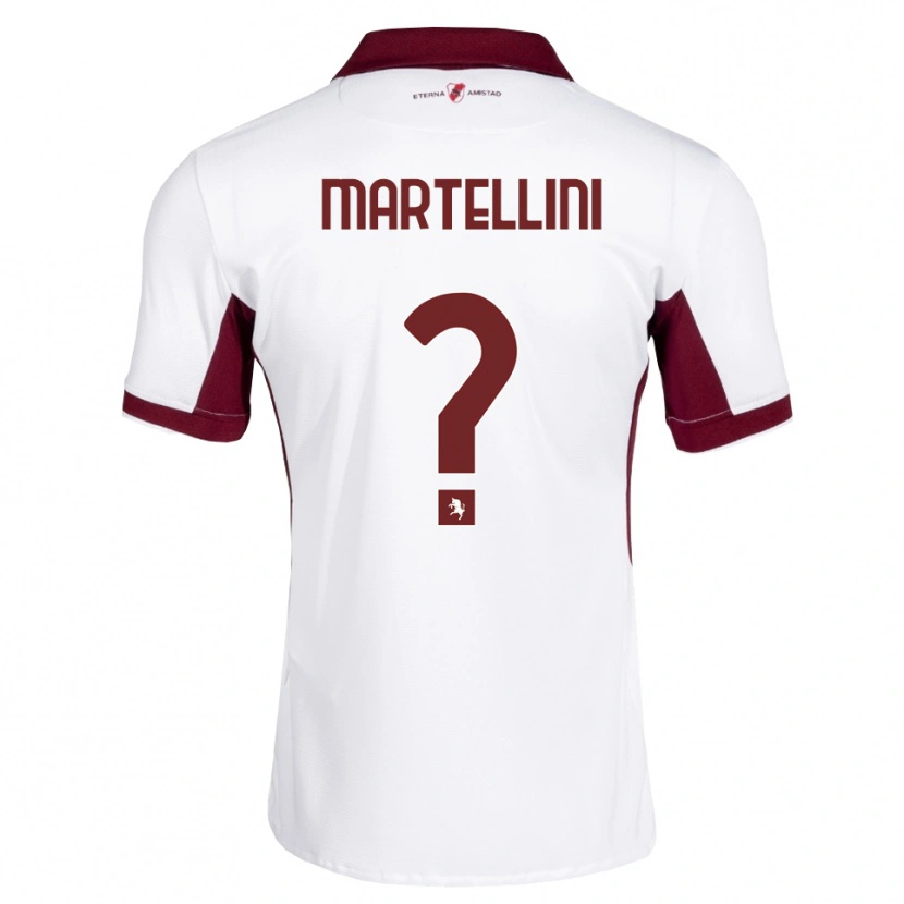 Danxen Kinder Riccardo Martellini #0 Burgund Weiß Rot Auswärtstrikot Trikot 2026/27 T-Shirt
