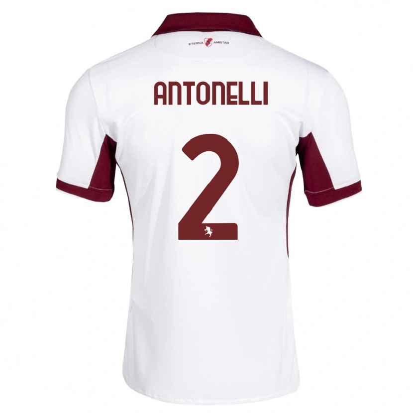 Danxen Kinder Moise Antonelli #2 Burgund Weiß Rot Auswärtstrikot Trikot 2026/27 T-Shirt