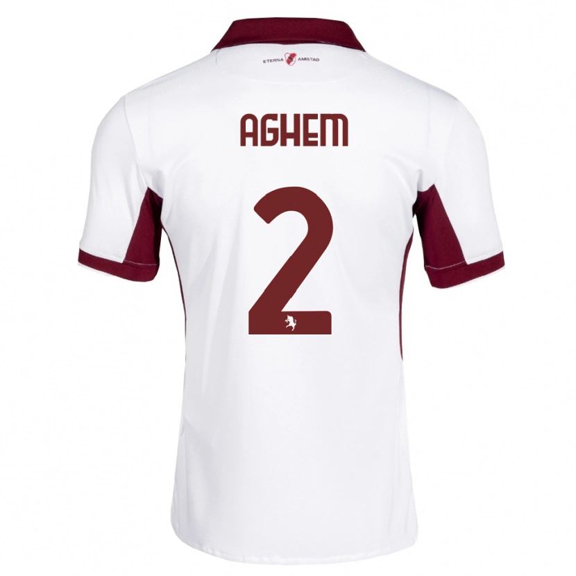 Danxen Kinder Brigitta Aghem #2 Burgund Weiß Rot Auswärtstrikot Trikot 2026/27 T-Shirt