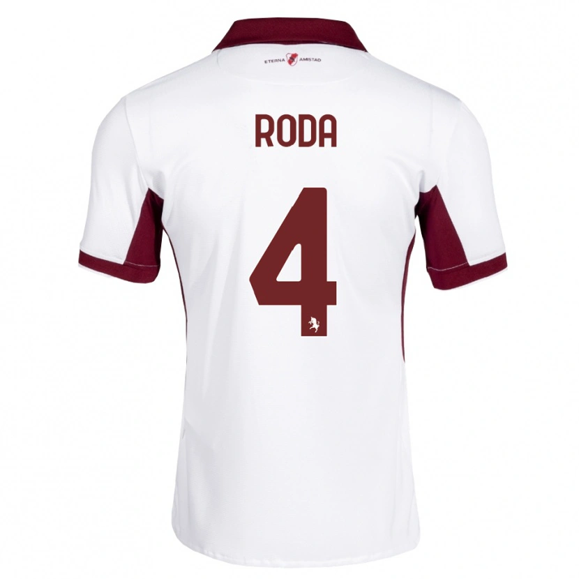 Danxen Kinder Alex Roda #4 Burgund Weiß Rot Auswärtstrikot Trikot 2026/27 T-Shirt