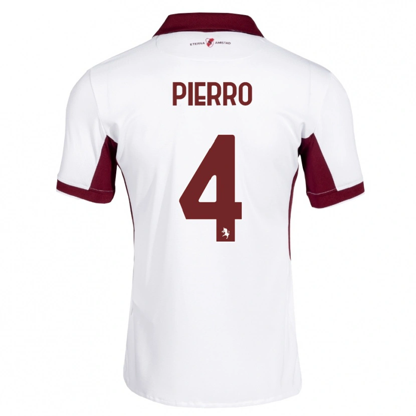 Danxen Kinder Dennis Pierro #4 Burgund Weiß Rot Auswärtstrikot Trikot 2026/27 T-Shirt