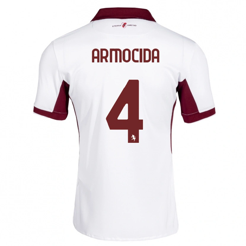 Danxen Kinder Simone Armocida #4 Burgund Weiß Rot Auswärtstrikot Trikot 2026/27 T-Shirt