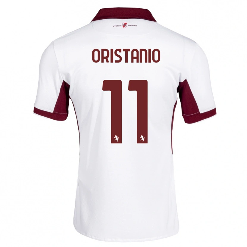 Danxen Kinder Gaetano Oristanio #11 Burgund Weiß Rot Auswärtstrikot Trikot 2026/27 T-Shirt