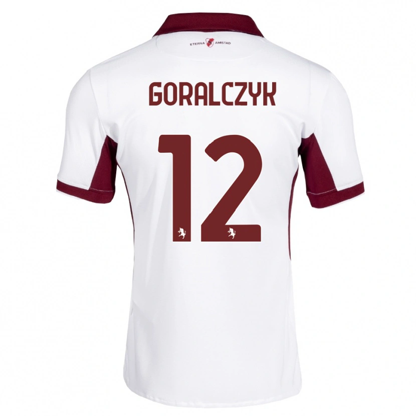 Danxen Kinder Karol Goralczyk #12 Burgund Weiß Rot Auswärtstrikot Trikot 2026/27 T-Shirt